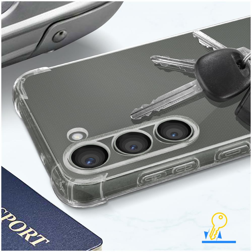 Cover Per Samsung Galaxy S23 Silicone Rinforzato Cordino 70 Cm Trasparente - Foto 2