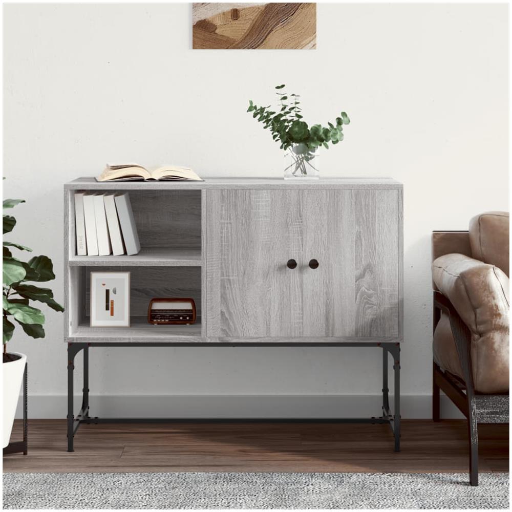 Credenza Grigio Sonoma 100x40x79,5 Cm In Legno Multistrato - Foto 1
