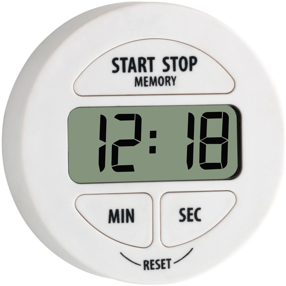 Timer Elettronico e Cronometro Bianco LR44 38.2022.02 - Foto 1