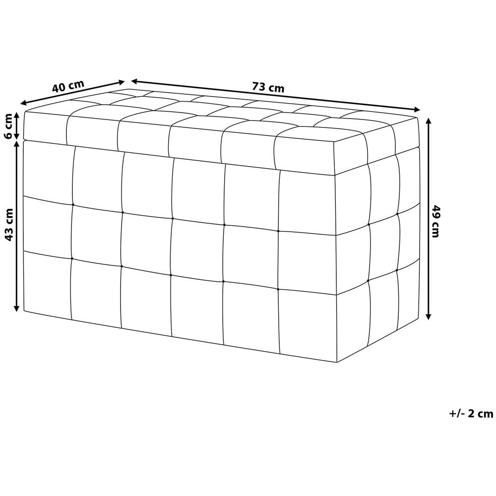 Pouf Ottomano Con Contenitore In Pelle Bianca Michigan - Foto 2