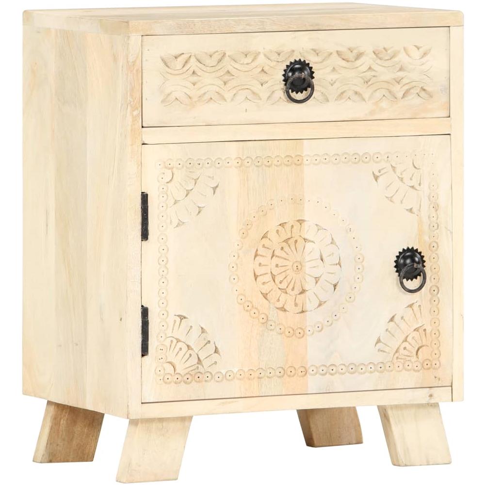 Comodino 40x30x50 Cm In Legno Massello Di Mango - Foto 1