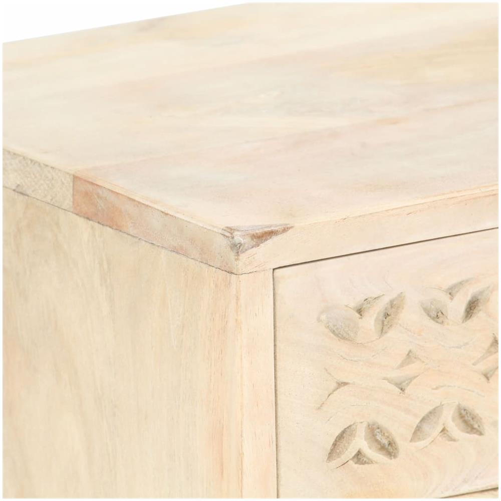 Comodino 40x30x50 Cm In Legno Massello Di Mango - Foto 13