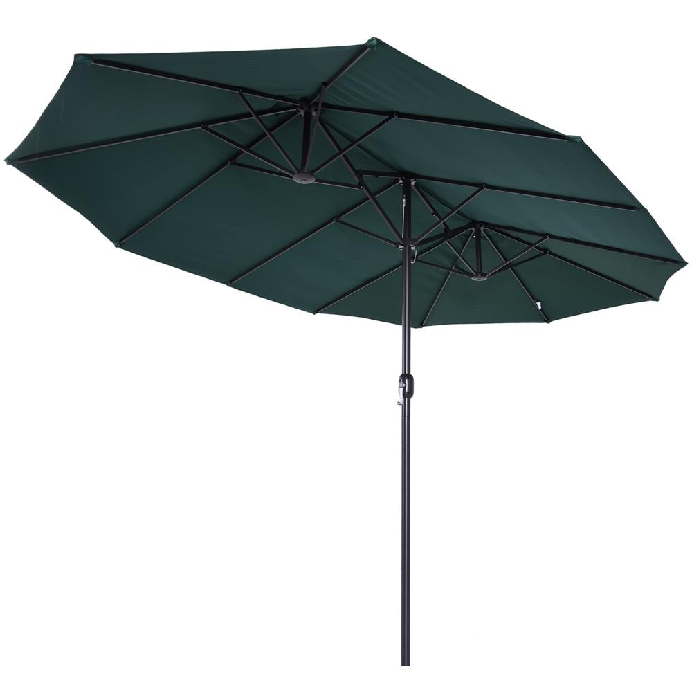 Ombrellone Doppio Tettuccio Da Esterni Anti Uv Dimensioni 460 X 270 X 240 Cm Colore Verde - Foto 1