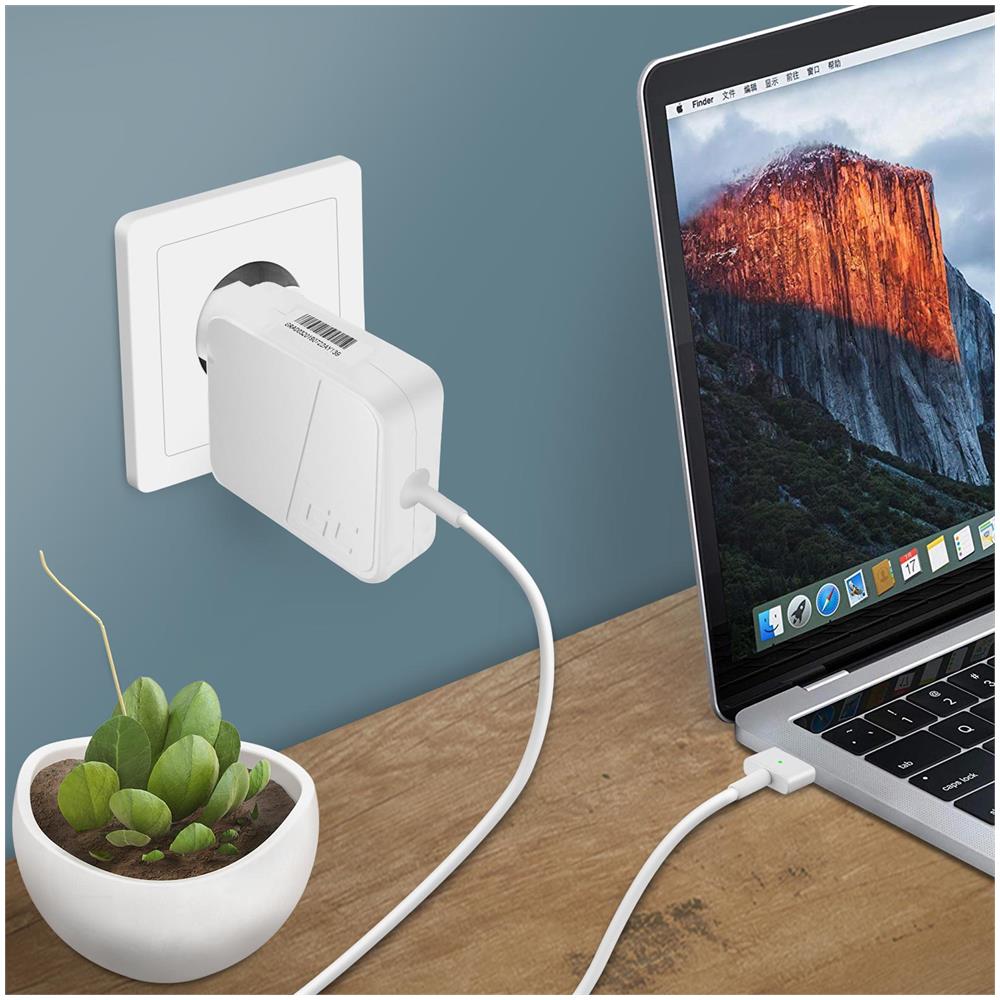 Caricabatterie Macbook Pro Retina 13'' Magsafe 2 60w Connettore Magnetico Bianco - Foto 2