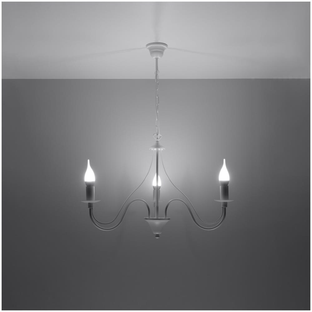 Minerwa 3 - Lampadario In Acciaio, Colore: Bianco - Foto 15