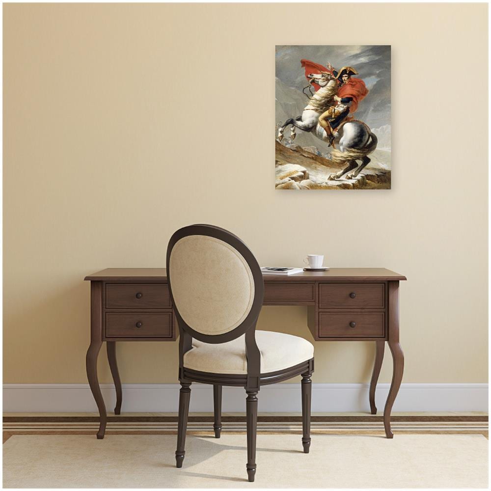 Stampa Su Tela - Napoleone Attraversa Il Passo Del Gran San Bernardo - Jacques Louis David - Quadro Su Tela, Decorazione Parete Cm. 60x75 - Foto 2