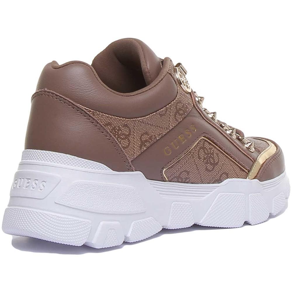 Sike Active Women's Chunky Sole Trainers In Beige - Foto 3