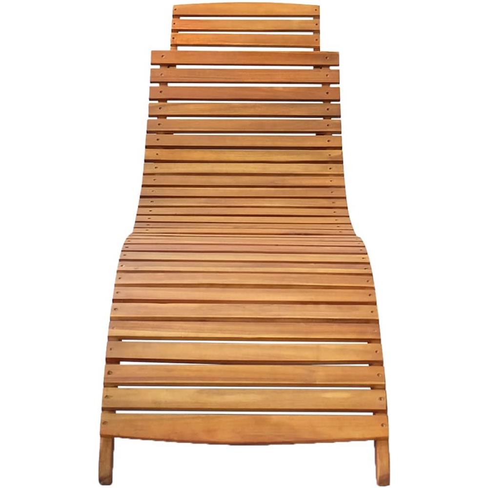 Lettini Prendisole 2 pz con Cuscini in Legno Massello d'Acacia - Foto 2