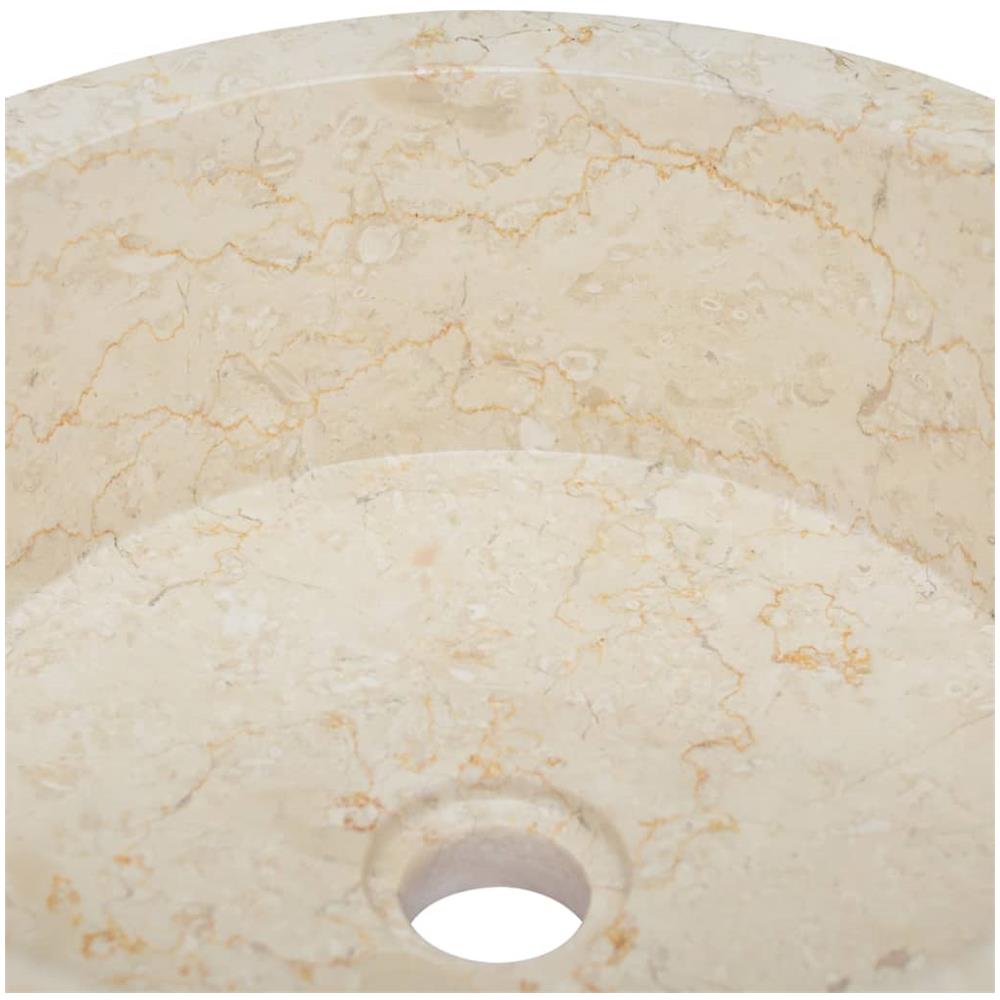 Lavandino Crema Ø40x15 cm in Marmo - Foto 2