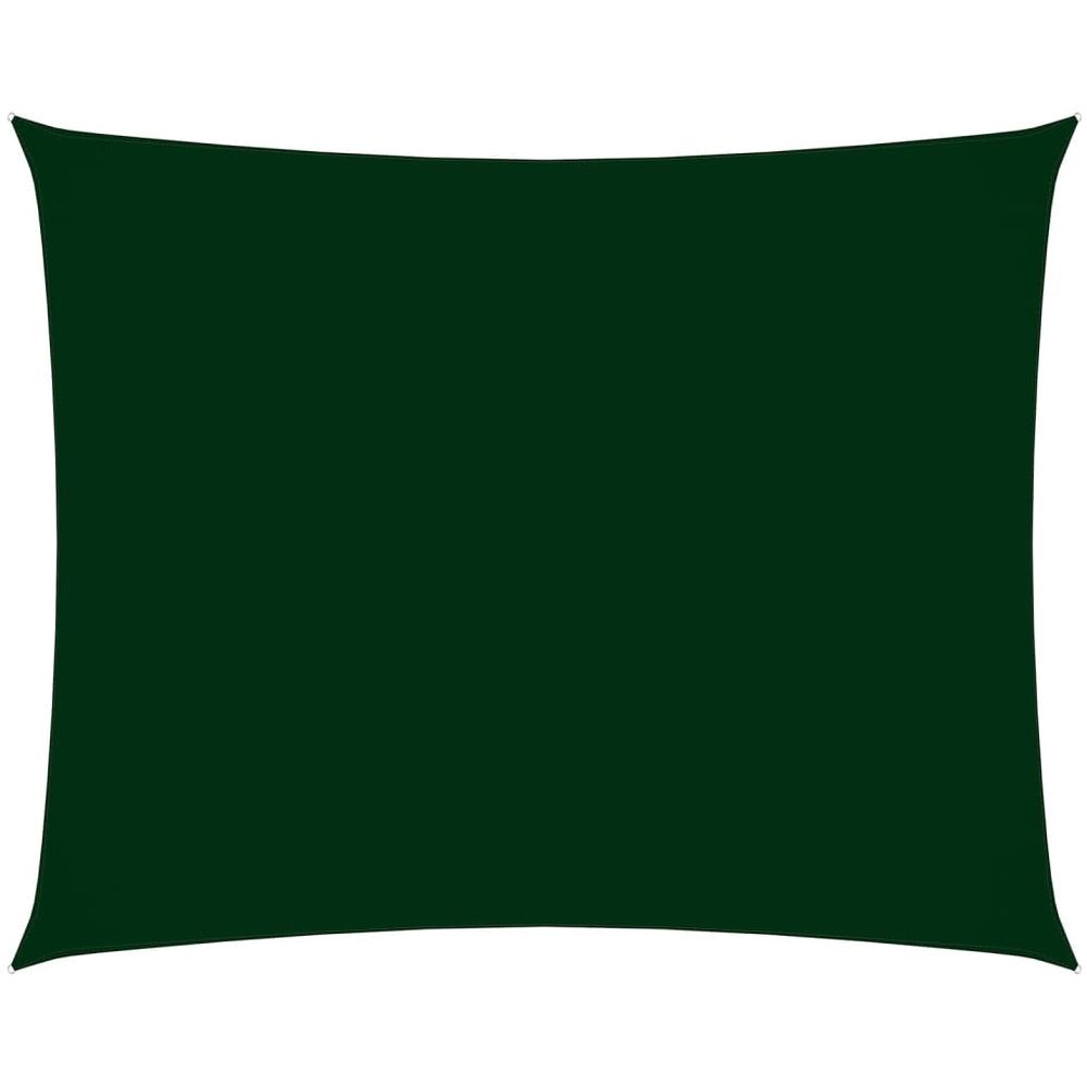 Parasole a Vela Oxford Rettangolare 2x3,5 m Verde Scuro - Foto 1