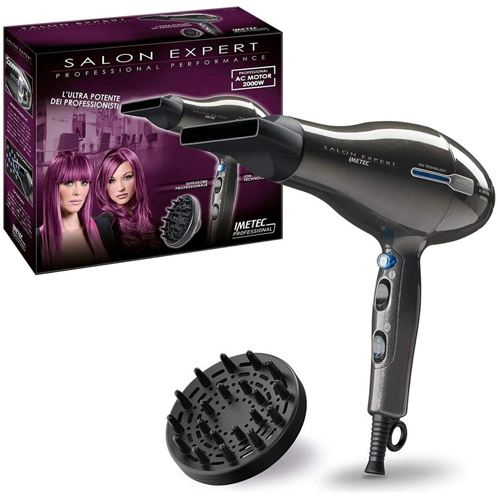 11242 Asciugacapelli Con Diffusore 2000 W Colore Nero - Promo - Foto 2