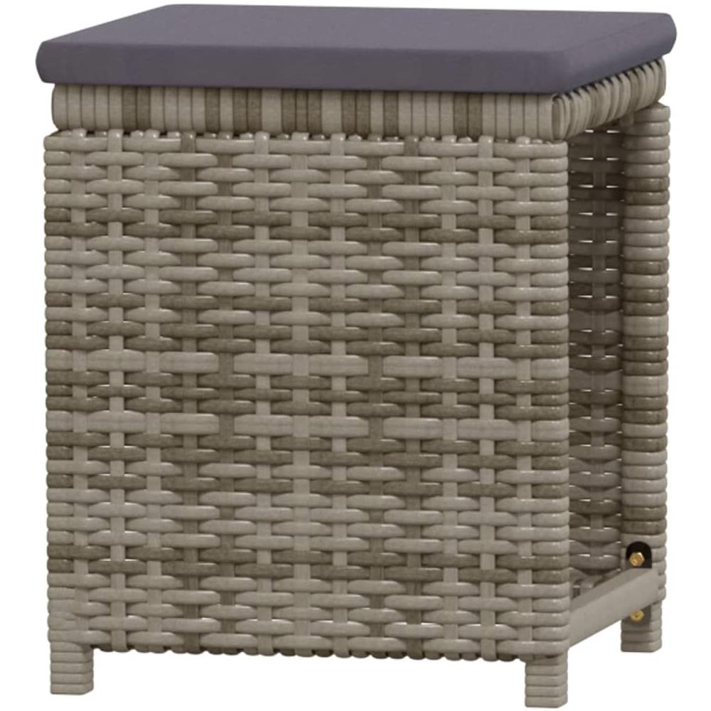 Set Divani Da Giardino 6 Pz Con Cuscini In Polyrattan Grigio - Foto 3