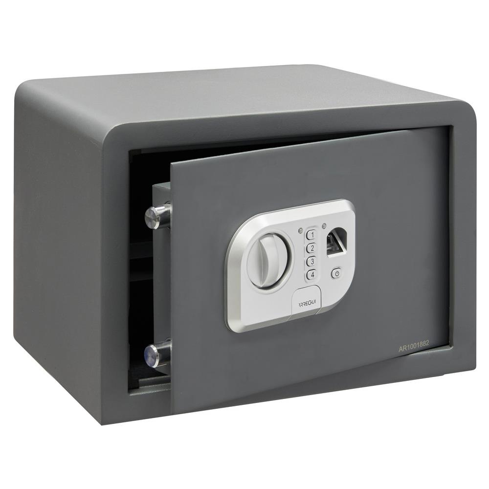 Print 140540 Cassaforte In Acciaio Con Apertura Elettronica Con Impronta Digitale O Con Codice | cassaforte A Mobile Biométrica Per Abitazioni | con Chiave Di Emergenza | 27 X 38,5 X 30 Cm - Foto 3