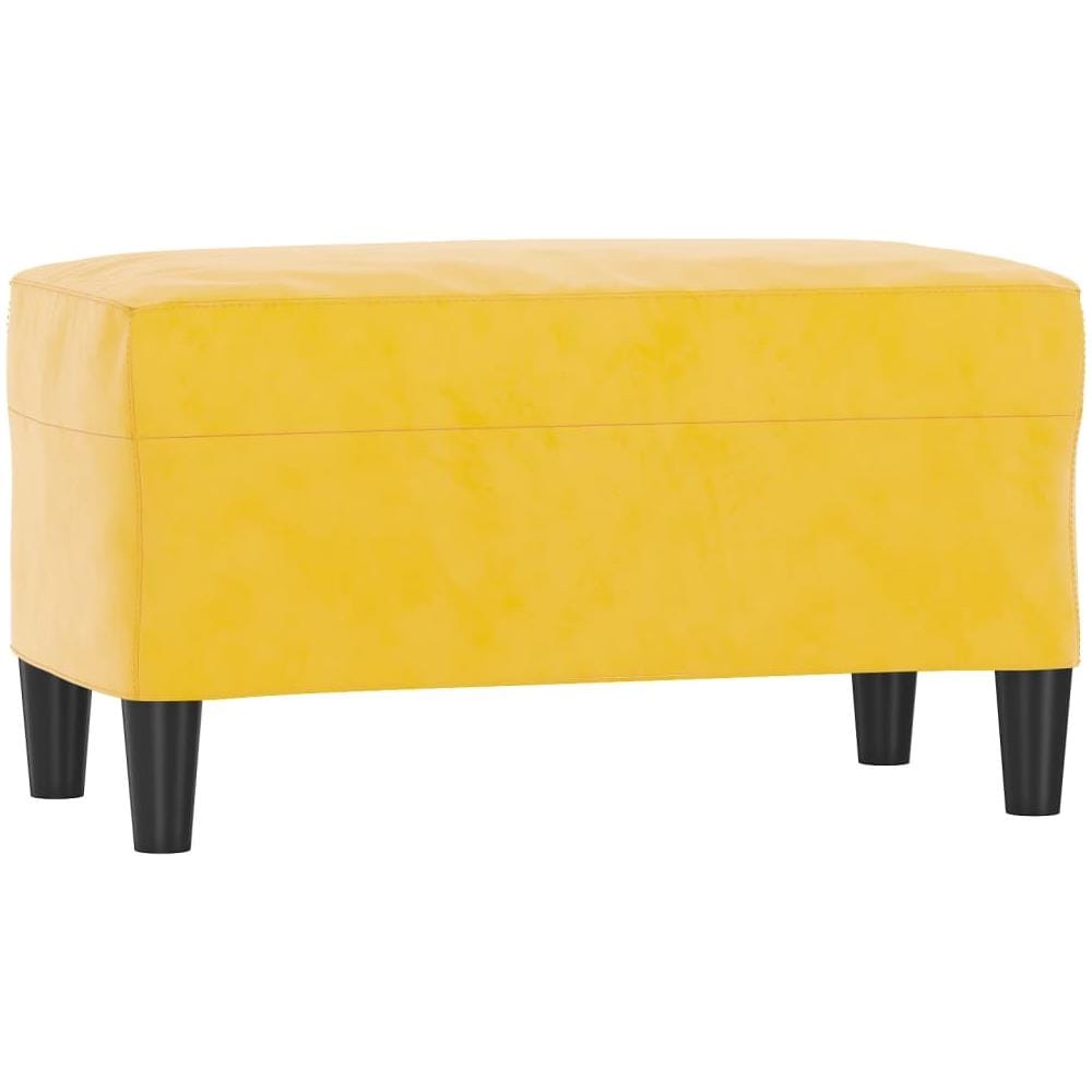 Panca Giallo 70x35x41 Cm In Velluto - Foto 2