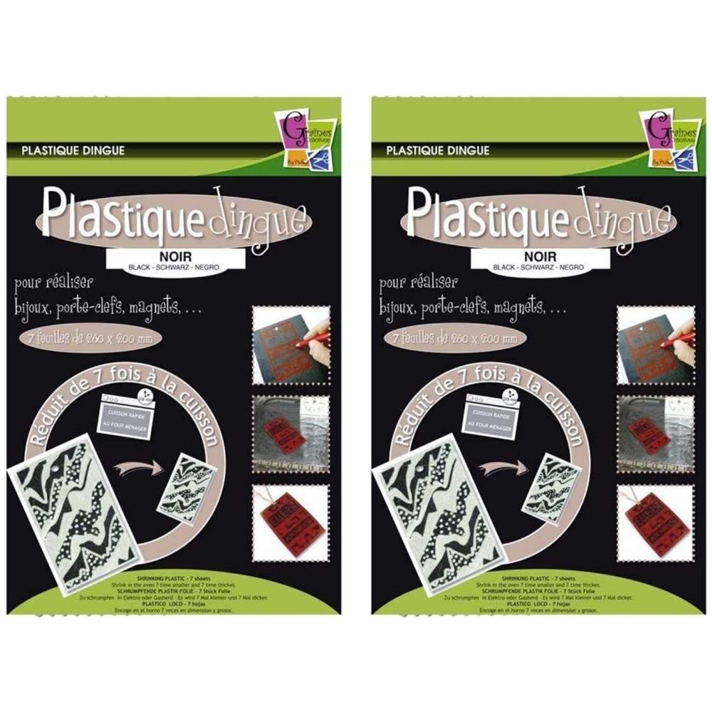 Plastica Magica 14 Fogli Termoretraibili Neri 26,2 X 20,2 Cm - Nero - Foto 1