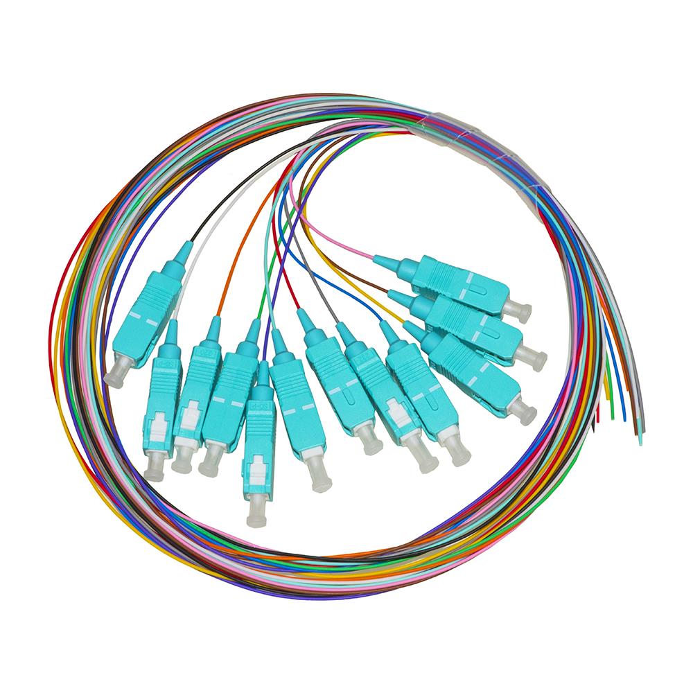 Set 12 Cavi Pigtail Fibra Ottica Colorati Connettori Sc Om3 Simplex 1 Mt Lk - Foto 2