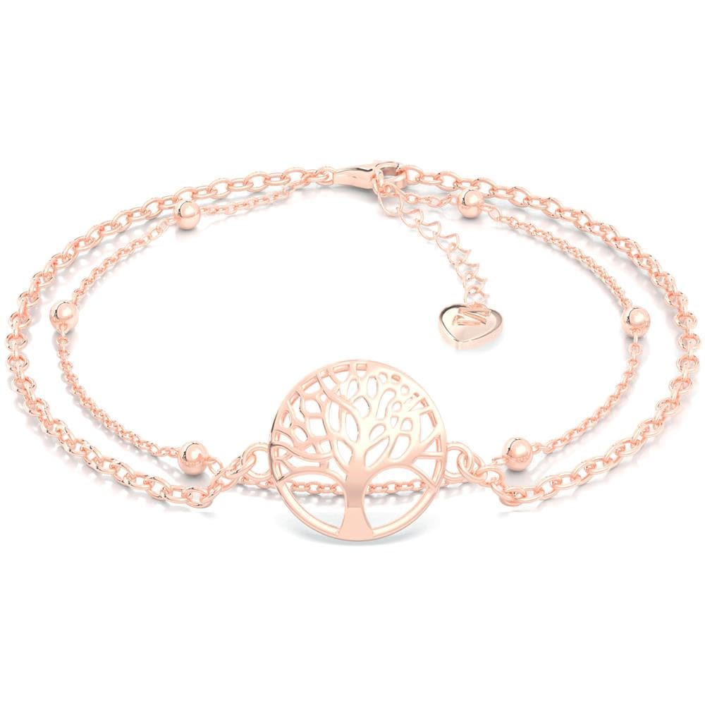Bracciale in Argento Sterling, ""Life"", Oro rosa - Foto 1