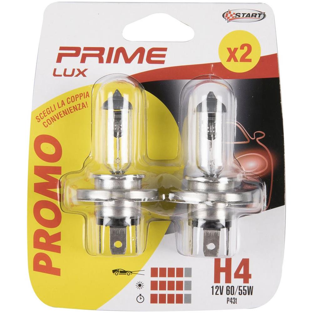 Coppia Di Lampadine Auto Alogene H4 12v 60/55w P43t - Foto 1