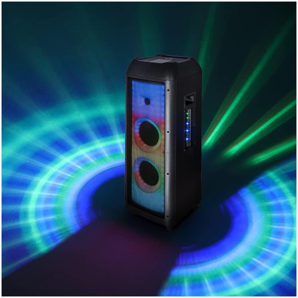 Speaker Party Portatile FLAME T360 Bluetooth Potenza 150 Watt Giochi di Luce e Audio a 360° DJ Pad 64 Effetti Sonori Ingressi USB /AUX-IN /MIC /Chitarra da 6.35 mm Funzione X.BASS - Foto 6