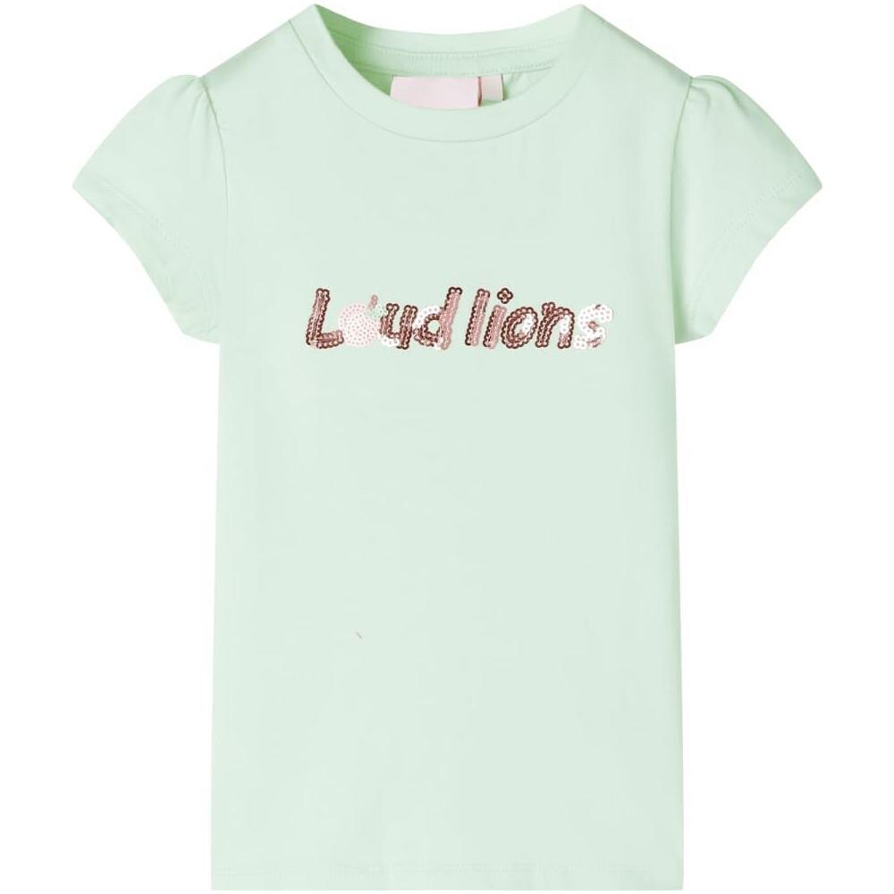 Maglietta da Bambina Maniche Aletta Verde Tenue 128 - Foto 1