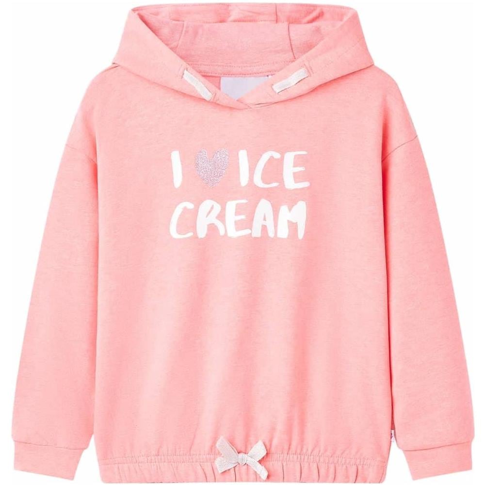 Felpa con Cappuccio da Bambina Rosa Brillante 140 - Foto 1