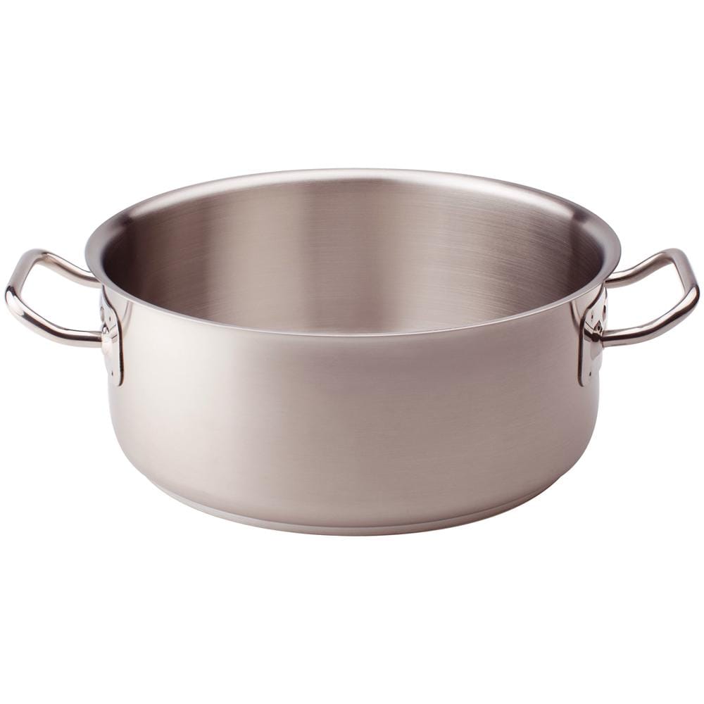 Casseruola Bassa In Acciaio Per Induzione Inox Con Due Maniglie Inox - Diametro Cm 32 - Altezza Cm 15-capacità Lt 12 - Foto 1