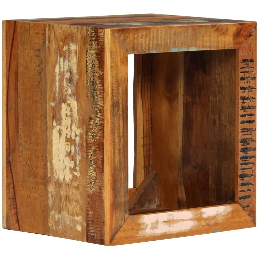 Sgabello In Legno Massello Di Recupero 40x30x40 Cm - Foto 1