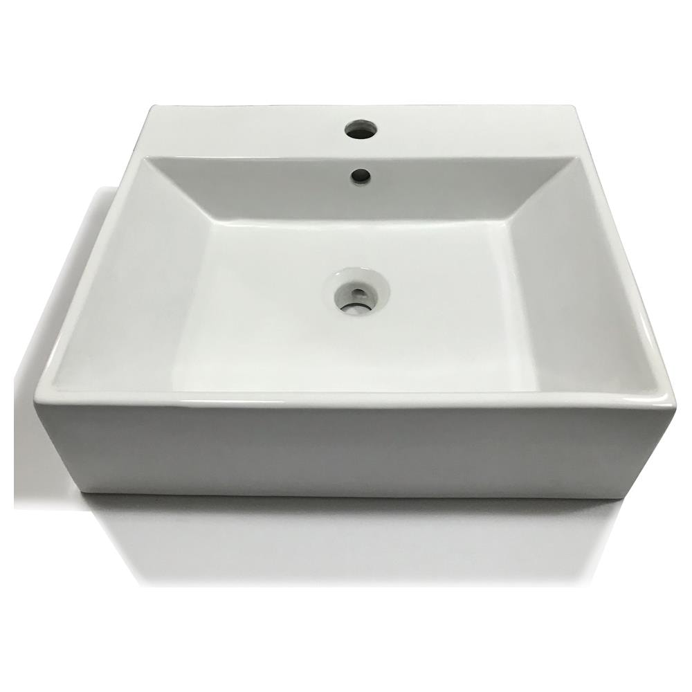 Lavabo Da Appoggio Ceramica Bianco Lavandino Lavello Arredo Bagno 2 Misure *** Misure : 53x41x15 Cm - Foto 1