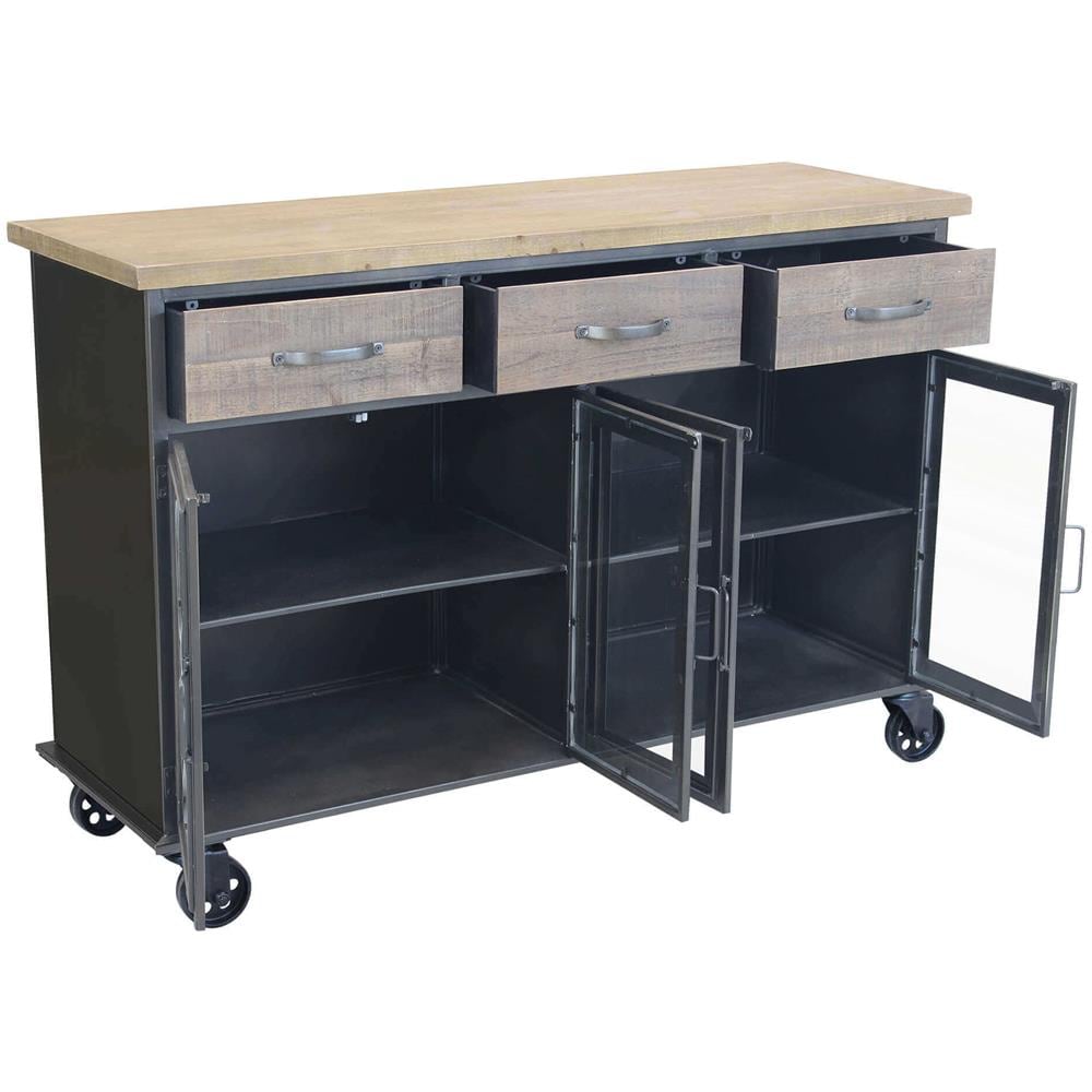 Caly - Madia Industrial In Acciaio E Legno - Foto 4