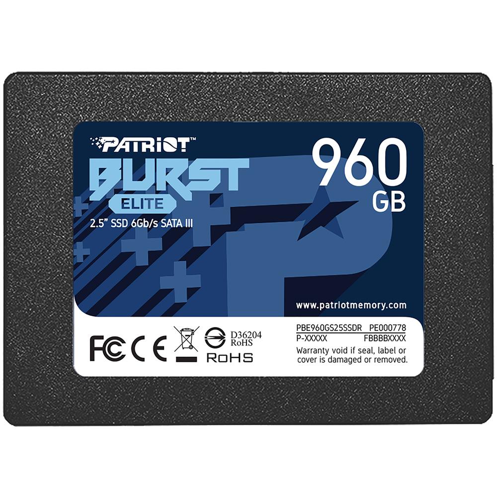 Ssd Patriot 960gb Burst Elite 2.5" Sata3 Read: 450mb / Write: 320 Mb / S - Pbe960gs25ssdr - Foto 1