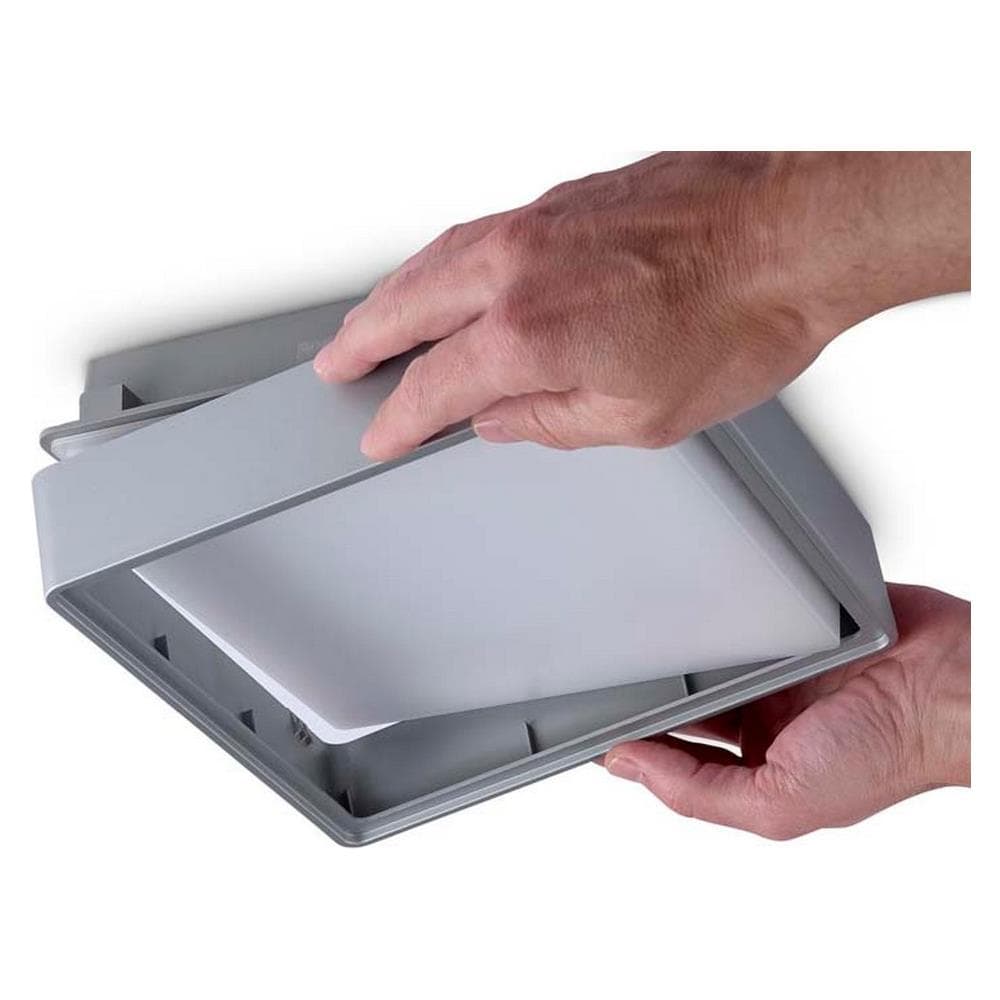 Plafoniera Da Esterno A Led Quadrata A Filo Grigio 22cm 644lm 3000k Ip65 - Foto 2