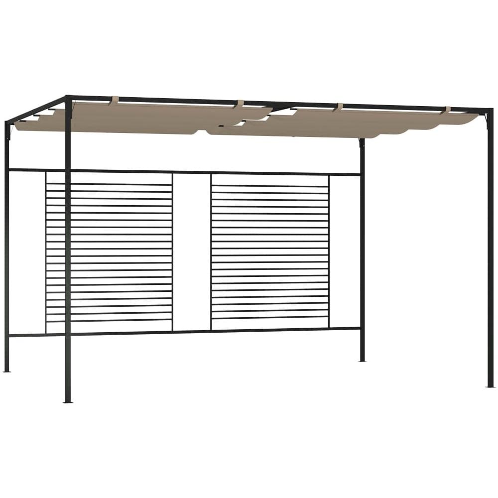 Gazebo Con Tetto Retrattile 3x4x2,3 M Grigio Talpa 180 G / m - Foto 1