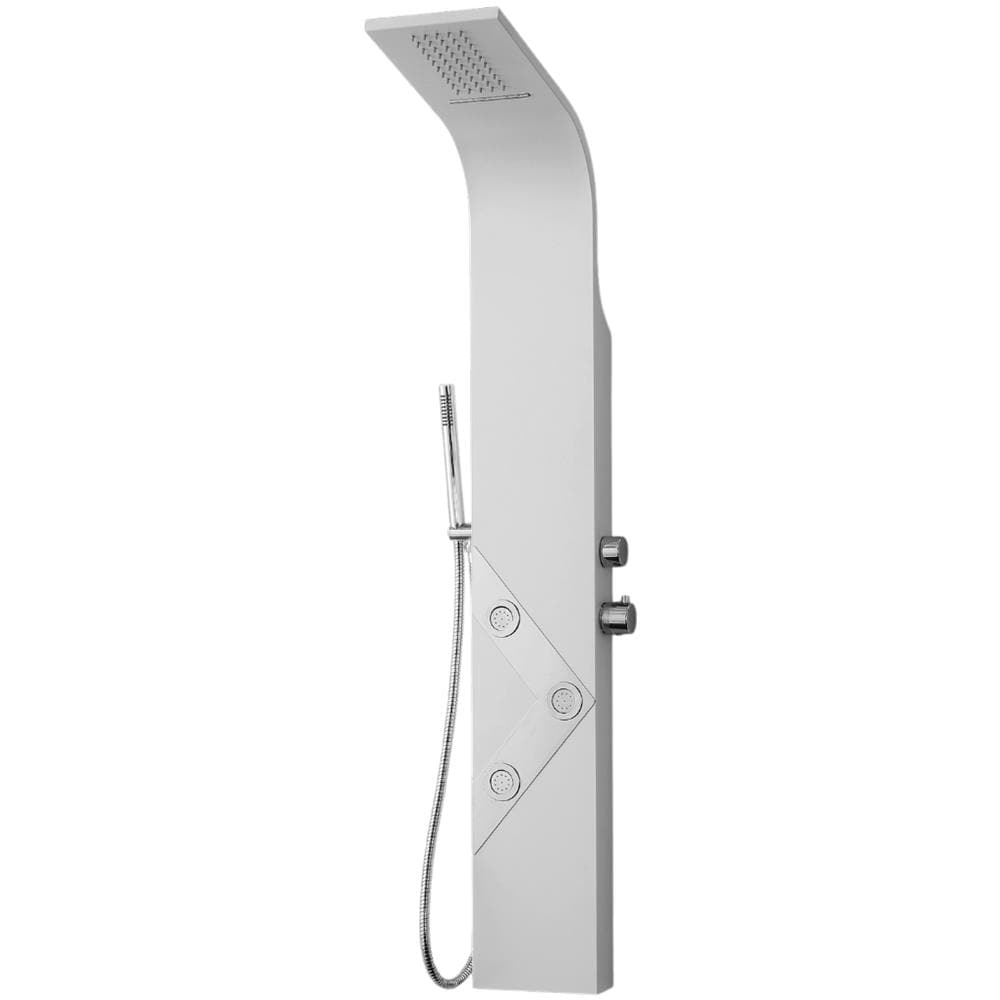 Colonna Doccia Lexus Alluminio Bianco 3 Getti Idro E Cascata H150xl20 - Foto 1