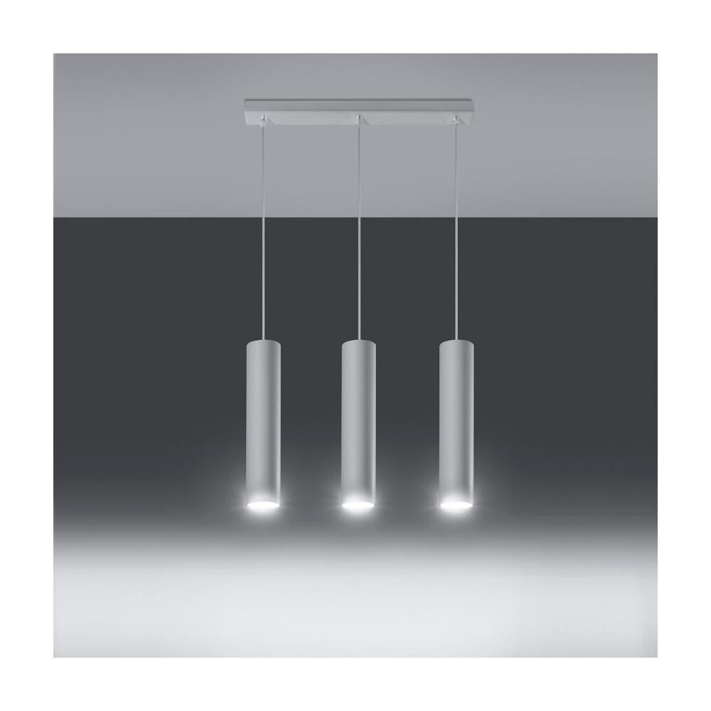 3 Light Staight Bar Drop Pendant Black, Gu10 - Foto 2