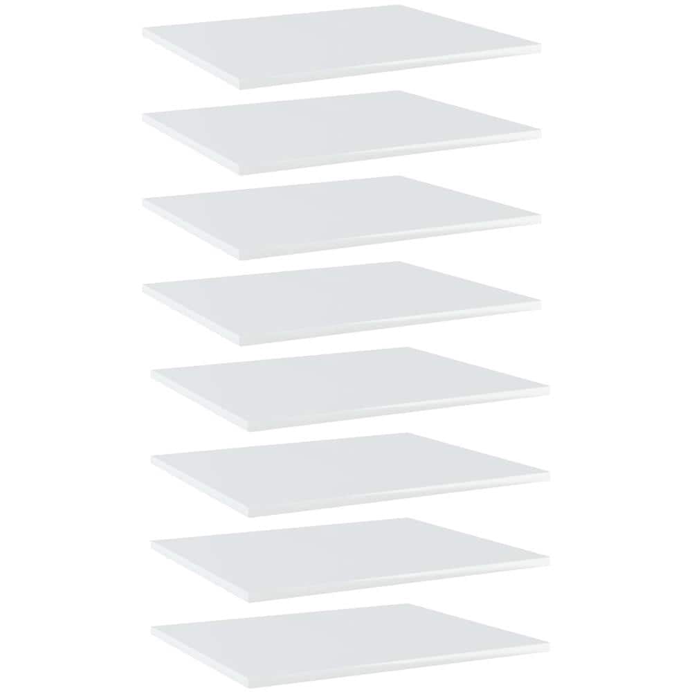 Ripiani per Libreria 8pz Bianco Lucido 60x50x1,5cm Multistrato - Foto 1