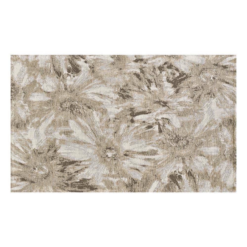 Tappeto Salotto Velour Antiscivolo Dis Fior Di Loto Colore Tortora Suardi 175x240 Tortora - Foto 1