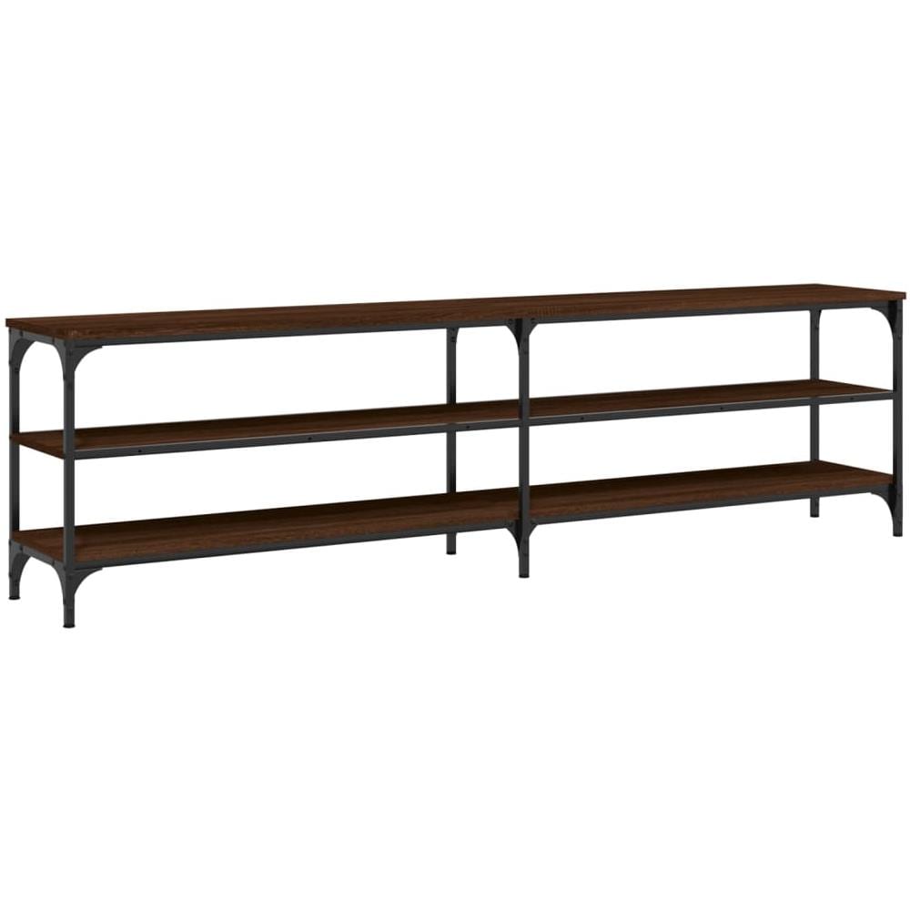 Mobile Tv Rovere Marrone 180x30x50cm Legno Multistrato Metallo - Foto 2