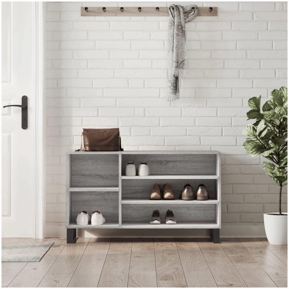 Scarpiera Grigio Sonoma 102x36x60 Cm In Legno Multistrato - Foto 1