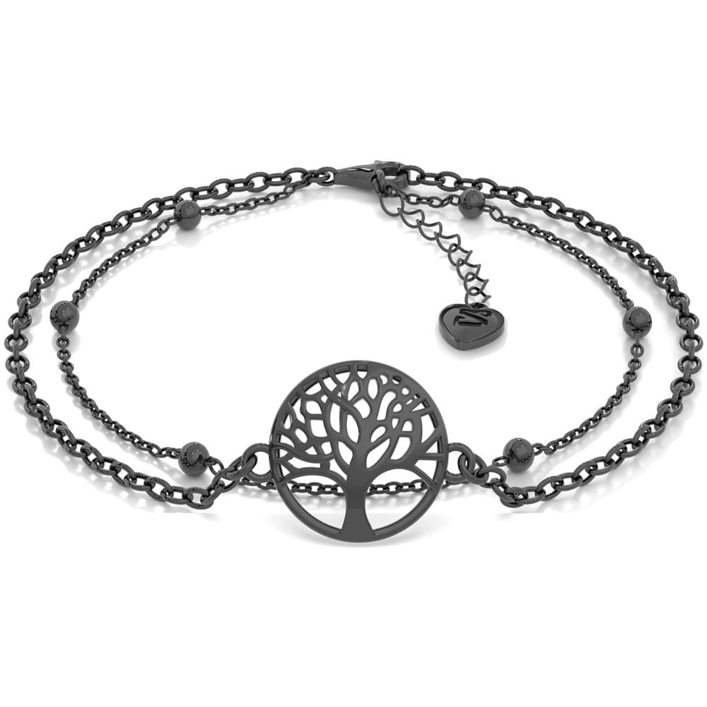 Bracciale in Argento Sterling, ""Life"", Nero - Foto 1