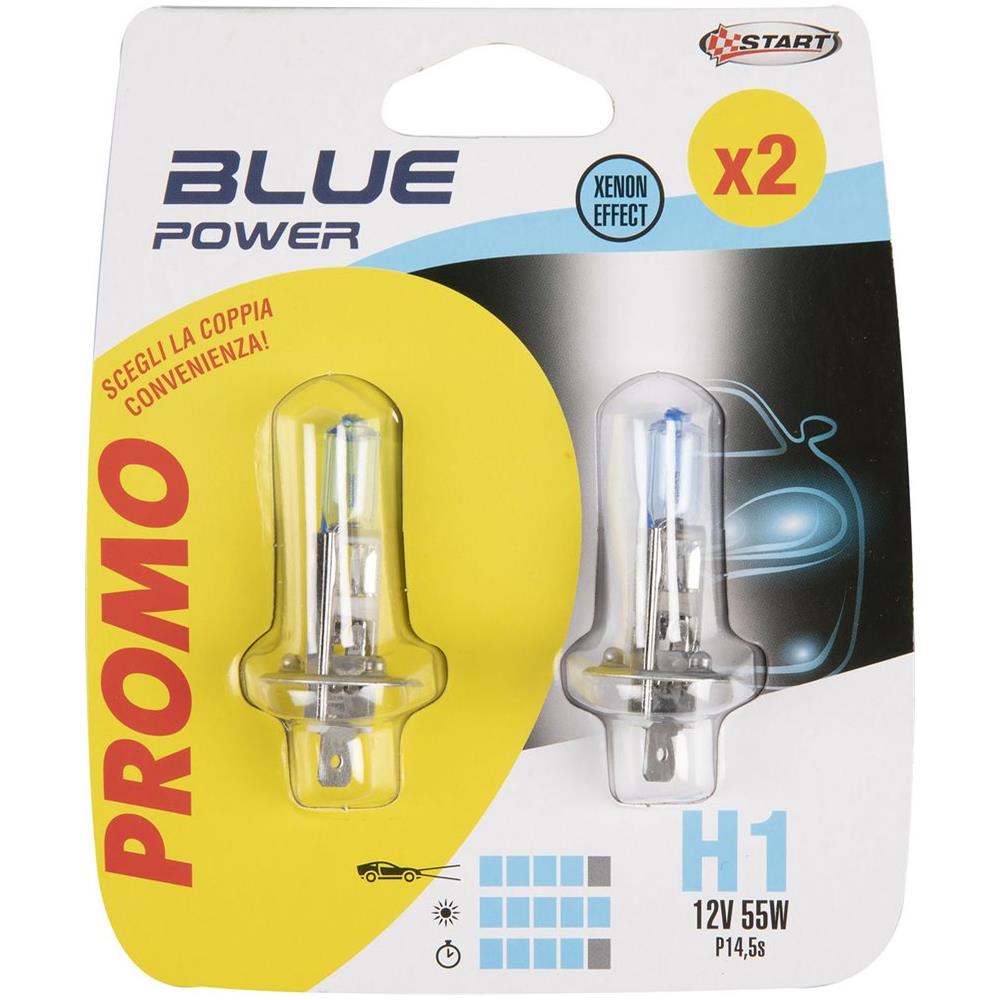 Coppia Di Lampadine Alogena H1 Blue Power 12v 55w P14,5s - Foto 1