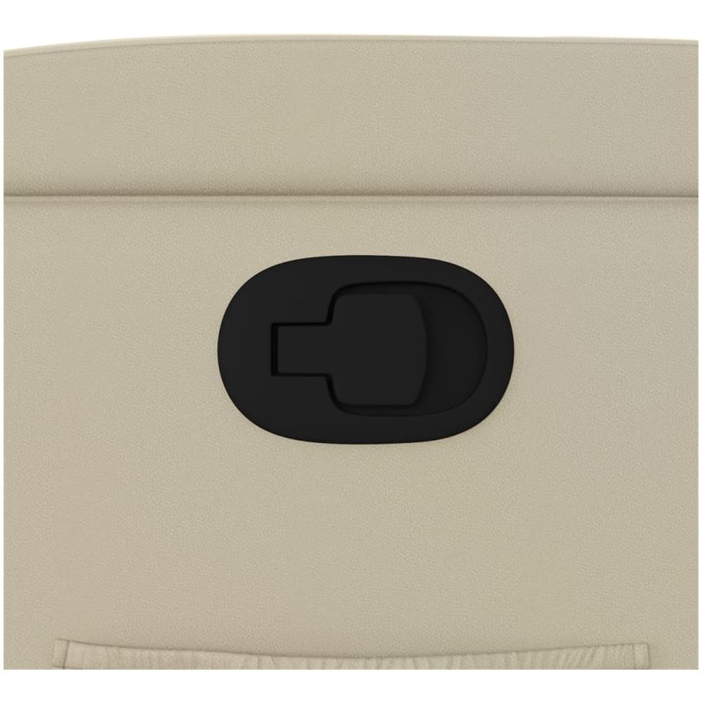 Poltrona Reclinabile Crema In Similpelle - Foto 8