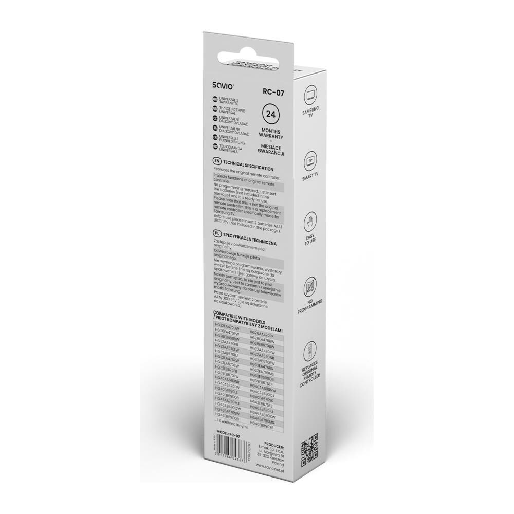 RC-07 do TV Samsung telecomando IR Wireless TV, Sintonizzatore TV Pulsanti - Foto 4