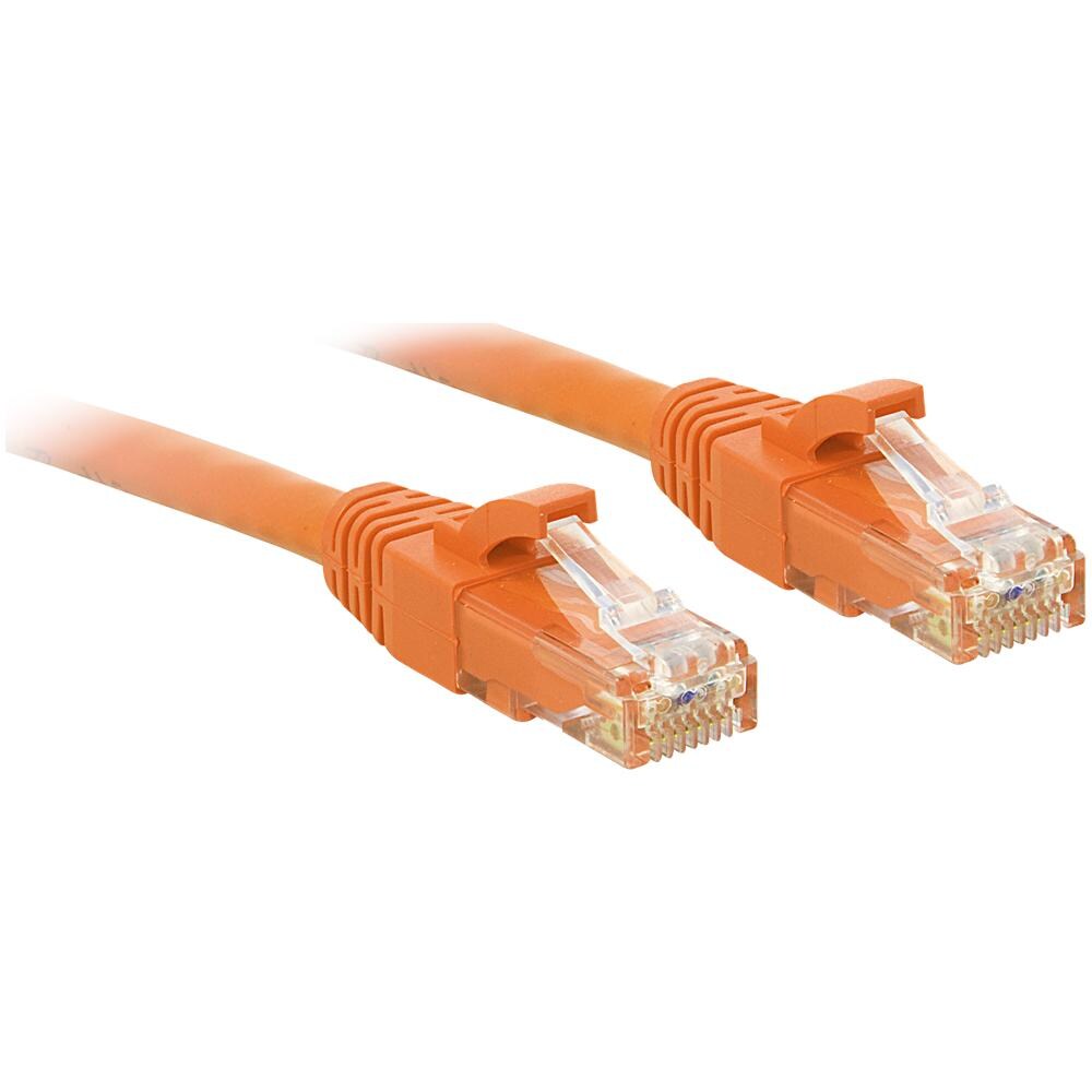 CAT Lindy 48106 Cavo di Rete Cat.6 U/UTP Arancione 0.5m 