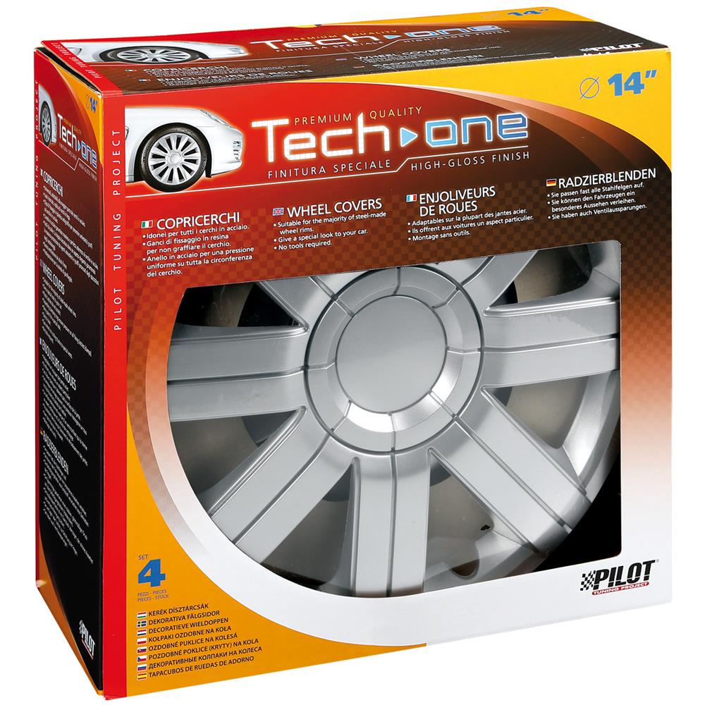 Copricerchi Auto Universali 14 Pollici Tech-one Sportive Silver 31496 - Foto 7