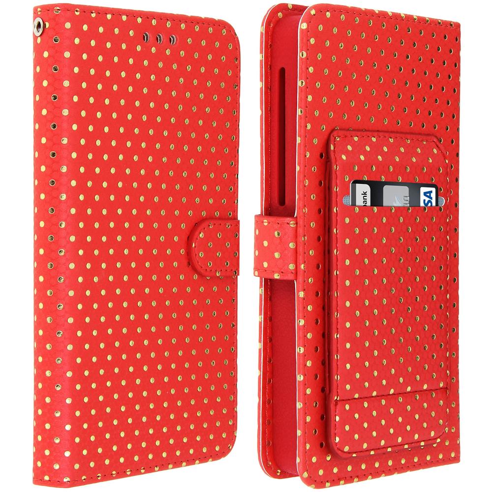 Custodia Smartphone Universale Portafoglio Rossa S Supporto + Specchio - Foto 1