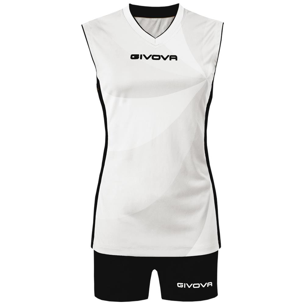 Kit Elica Volley Completino Per La Pallavolo Di Maglia Smanicata E Pantaloncino Di Colore Bianco / nero Taglia M - Foto 1