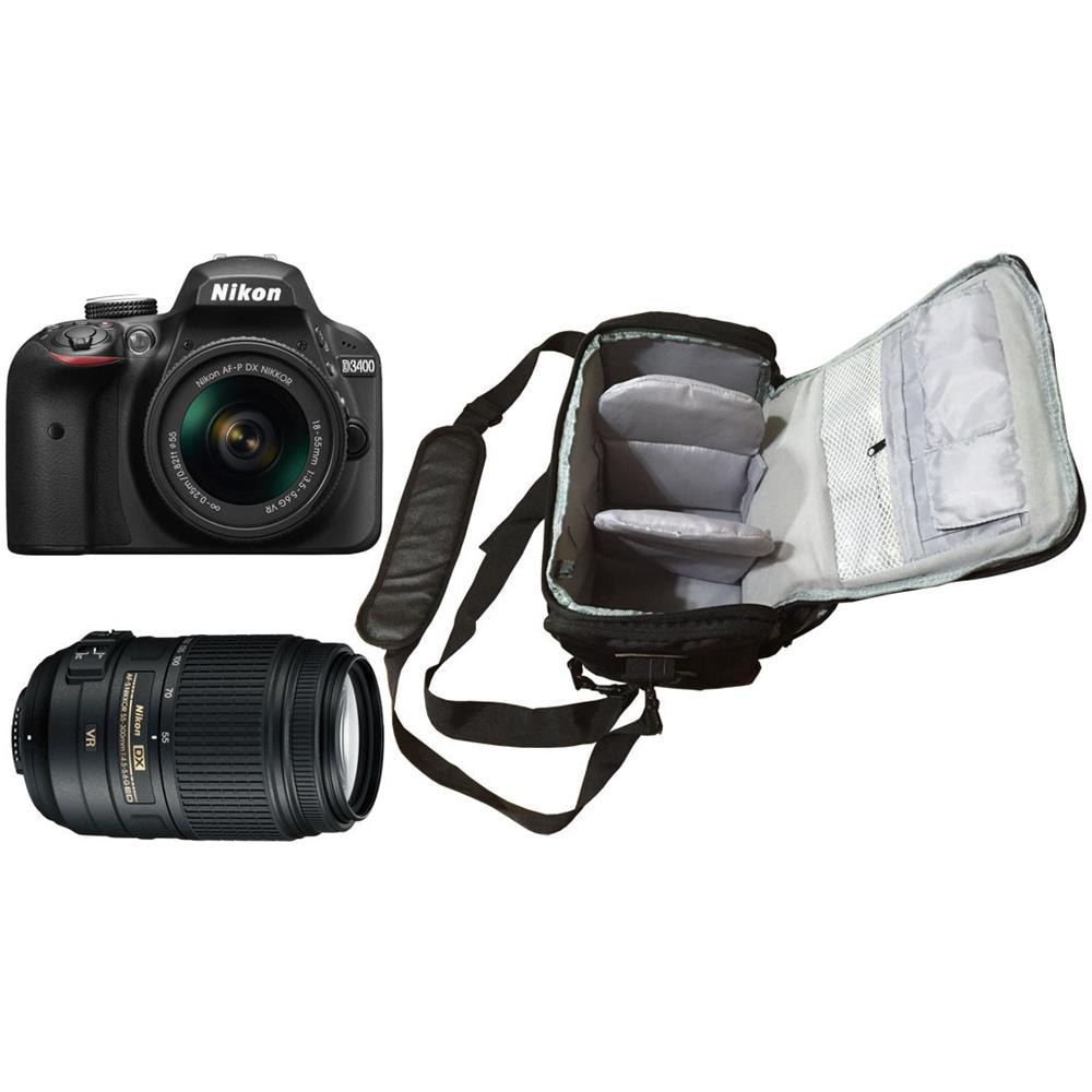 D3400 + Af-p Dx 18-55mm F / 3.5-5.6g Vr + Af-s Dx 55-300mm F / 4.5-5.6g Ed Vr + Borsa - Foto 1
