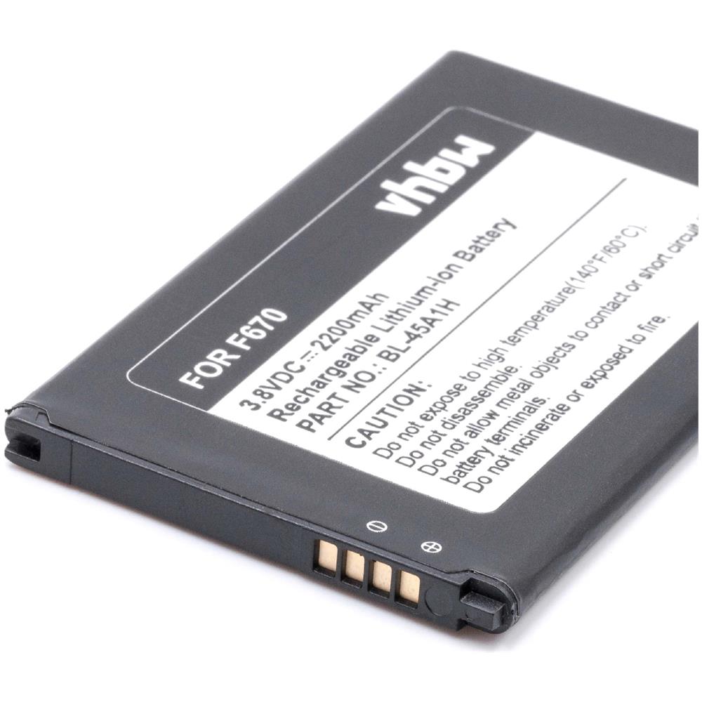Li-ion Batteria 2200mah (3.8v) Per Cellulari E Smartphone Come Lg Bl-45a1h - Foto 2
