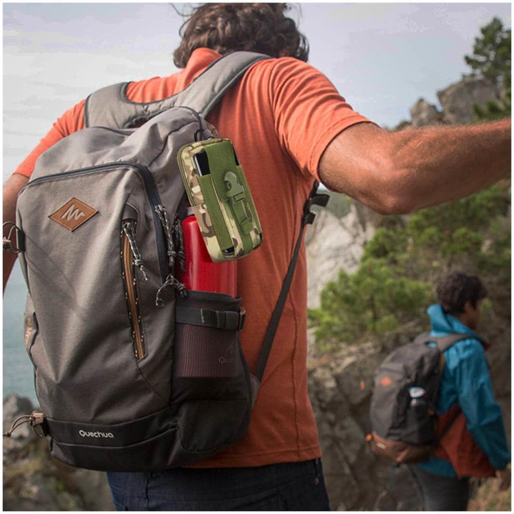 Borsellino Smartphone Universale Custodia Cintura + Moschettone - Verde Militare - Foto 2