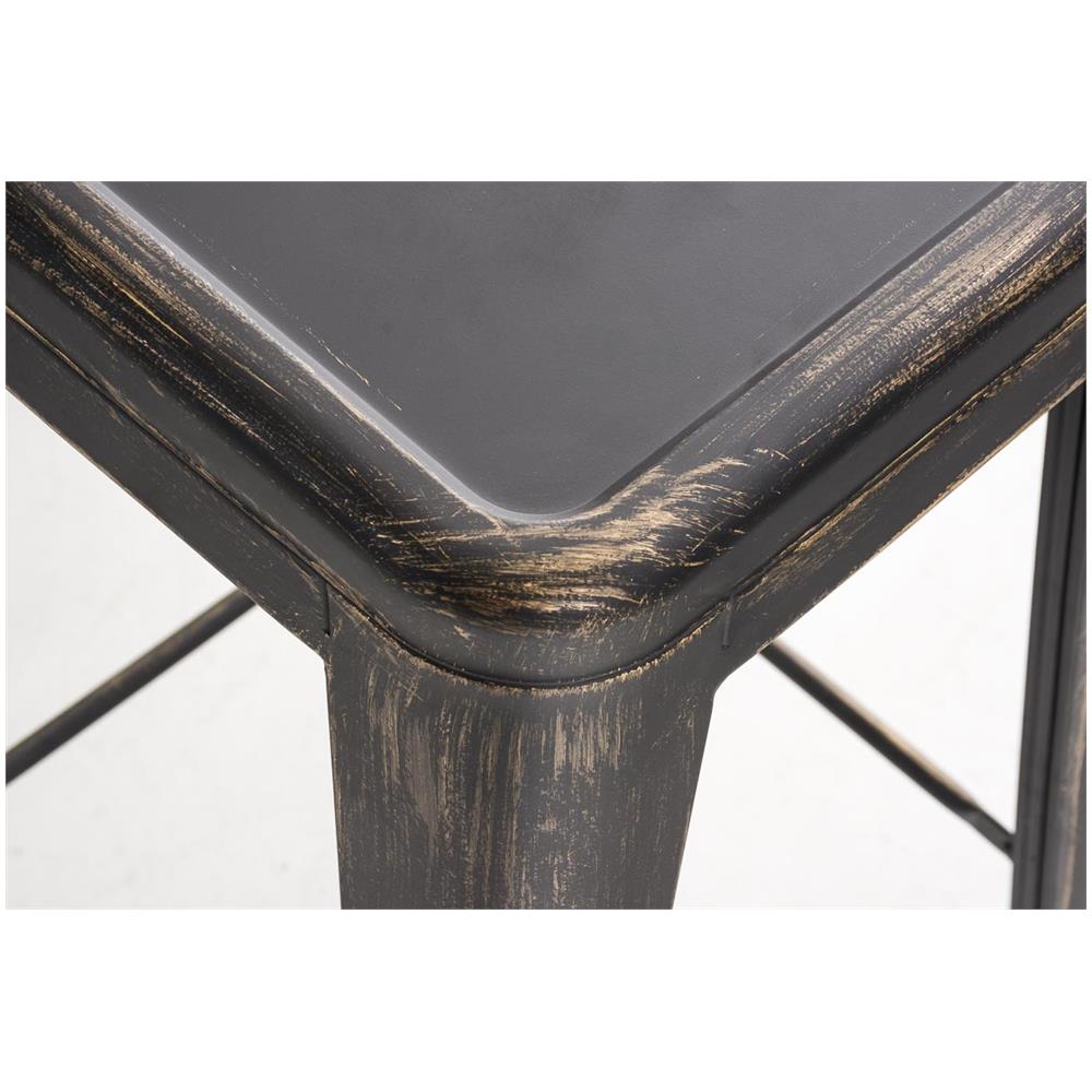 Sgabello Bar Joshua in Metallo I Sgabello Design Industriale E Scandinavian I Sgabello Senza Schienale Impilabile I Sgabello Bancone Alt. 77 CM Nero-Oro - Foto 5
